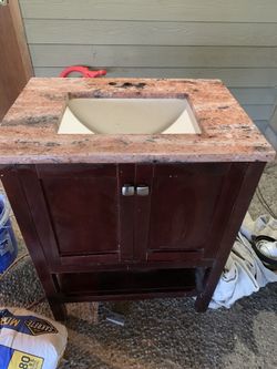 Vanity cabinet and sink