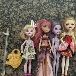 ever after high monster high doll lot 