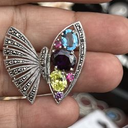 Butterfly Charm Pendant Sterling Silver