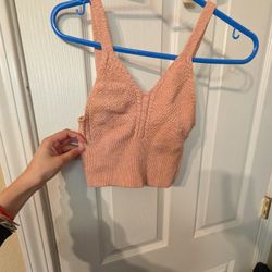 Pink Knit Crop