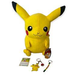 Pikachu Toy Factory Nintendo Plush Doll Pokemon 17" Collectible Keychain Lot