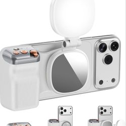 Phone Camera Grip, Phone Selfie Grip + Selfie Light for iPhone & Android with Wireless Shutter Button, Creator Kit for TikTok/Selfies/Photography/Vide