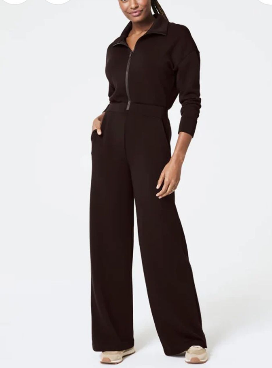 SPANX AirEssentials Long Sleeve Wide Leg Jumpsuit