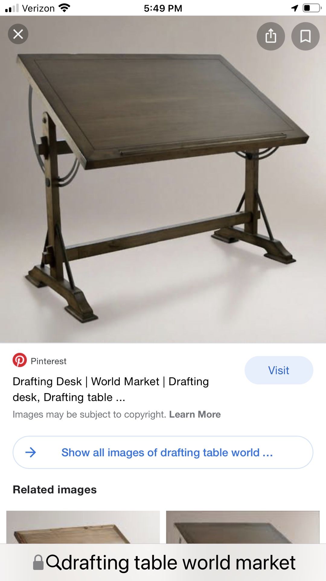 Adjustable Desk/Drafting Table