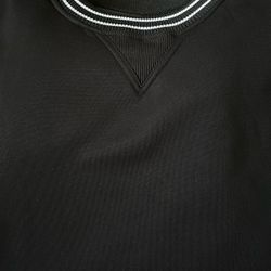 Black + White Men's Fashionable Striped Crew Neck Sweatshirt