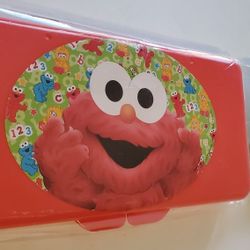 Baby Elmo Wipes Flat Plastic Travel Case 8" X 4"