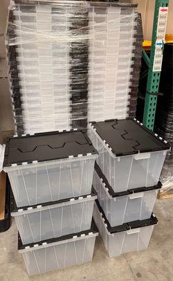 12 GALLON FLIPTOP STORAGE BIN – $6 EACH