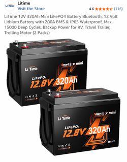Litime 12.8V 320AH Lithium Batteries