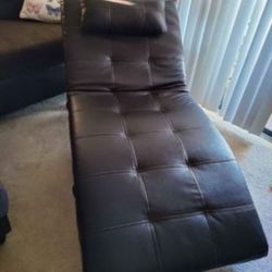 //// Leather Chaise Lounge Indoor Chair \\\\