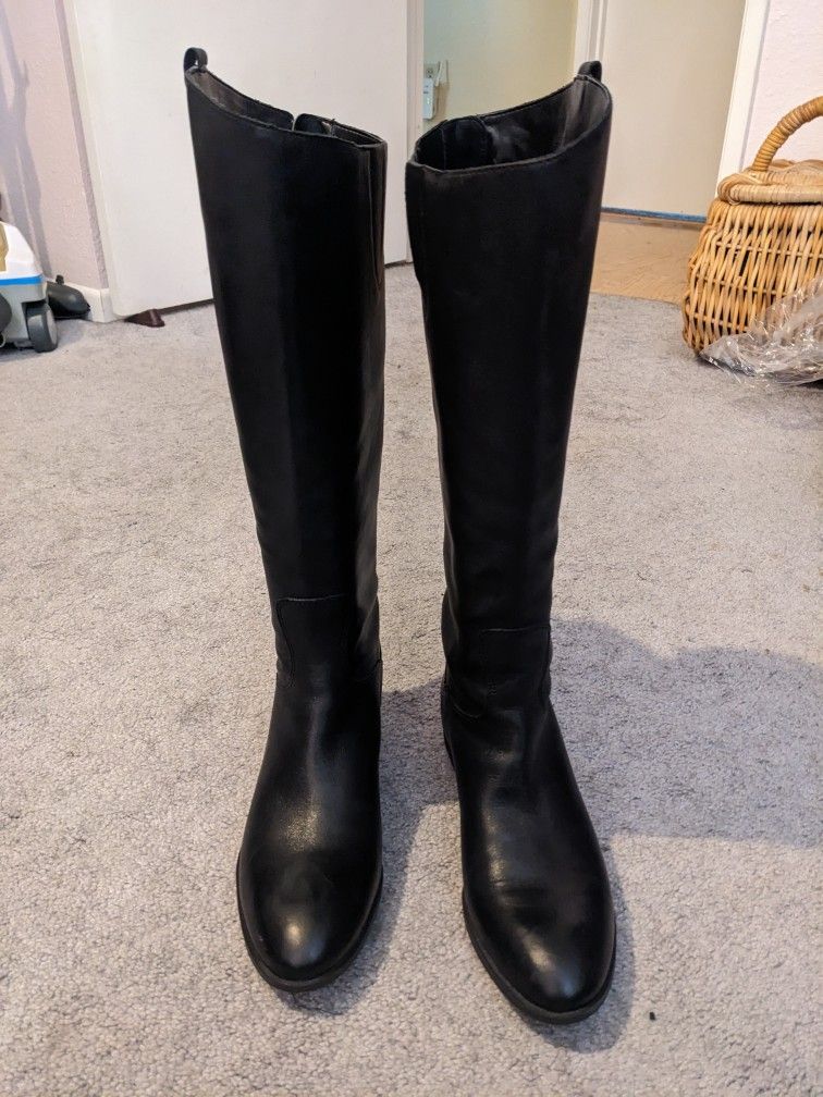 Sam Edelman "Penny" Knee High Riding Boots -Wide Calf - Size 8