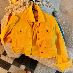 Joe’s Lemon  Yellow Jeans Jacket Cropped