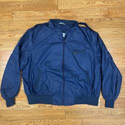 Vintage Members Only Jacket by Europe Craft Mens Size 2XL Navy Bomber Racer