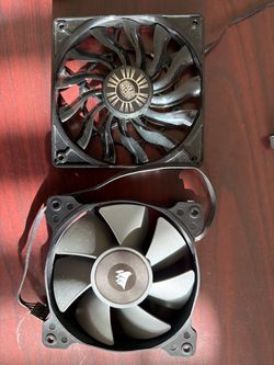 2x 120mm PC Case Fans - Cooler Master + Corsair