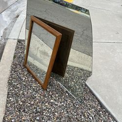 Free Mirror And Solid Wood Desk/table Tops
