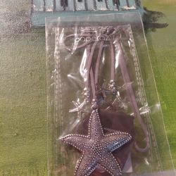 Paparazzi Starfish Sentiment silver necklace  starfish pendant 