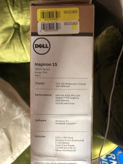 Dell Laptop 15.6” display Inspiron 15 3000 series