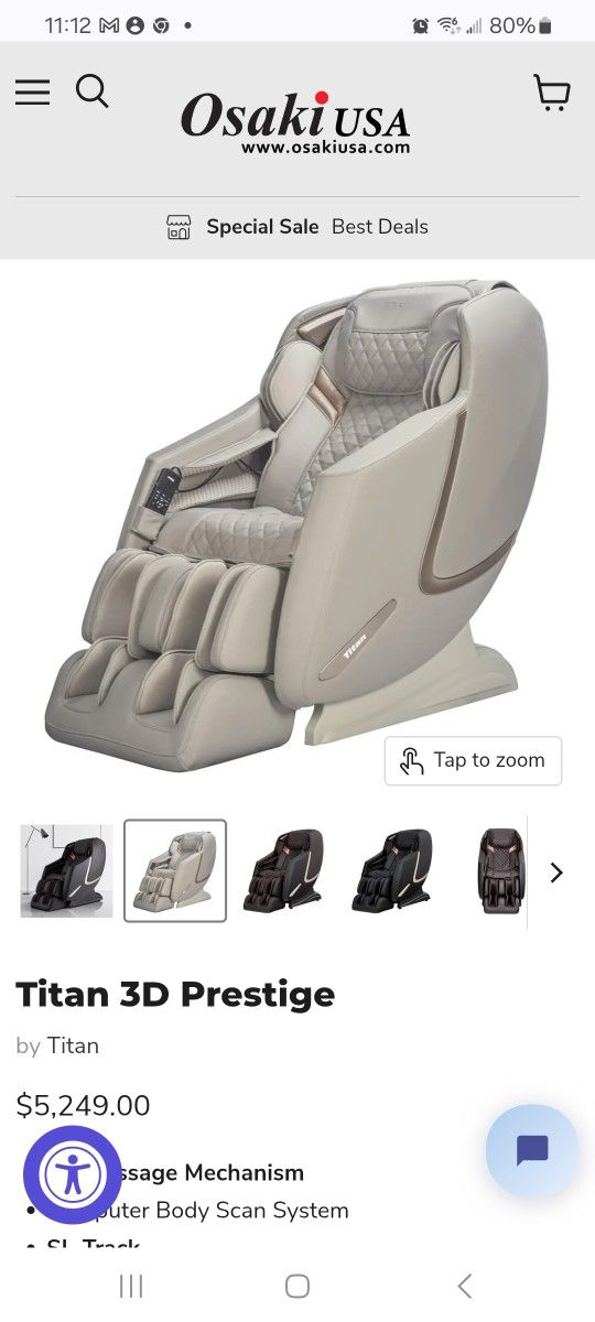 Massage Chair TITAN 3D Prestige