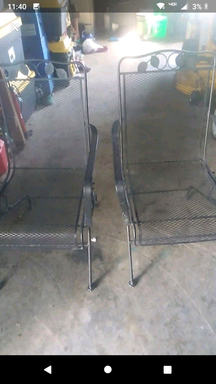 Metal chairs