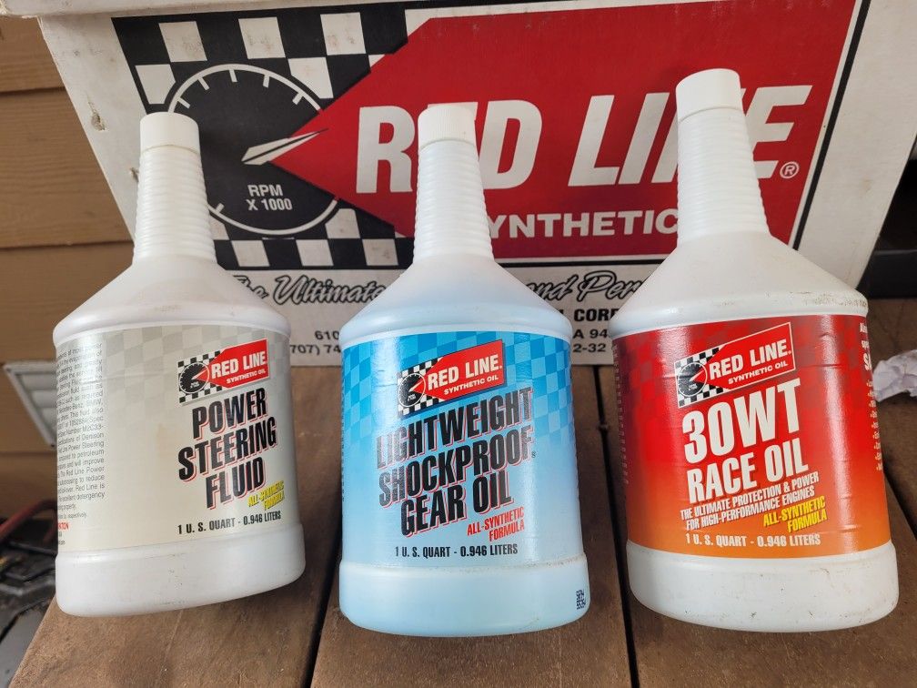 Red Line RACE OIL/ POWER STEERING FLUID/GEAR OIL ....new unopened.