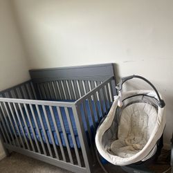 4 in 1 convertible crib & baby swing