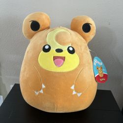 New With Tags Teddiursa Pokémon Squishmallow  10” Inch Plush