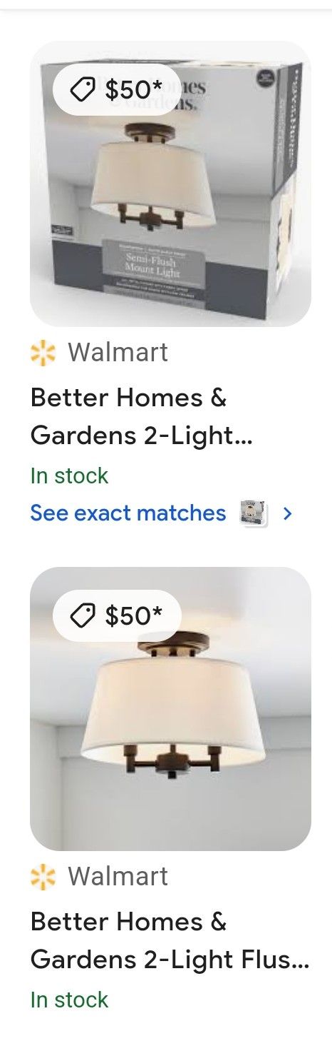Better Homes And Garden Semi Flush Mount Light