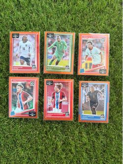 2025-26 Donruss FIFA World Cup #/199 Orange Optic velocity Lot (6)