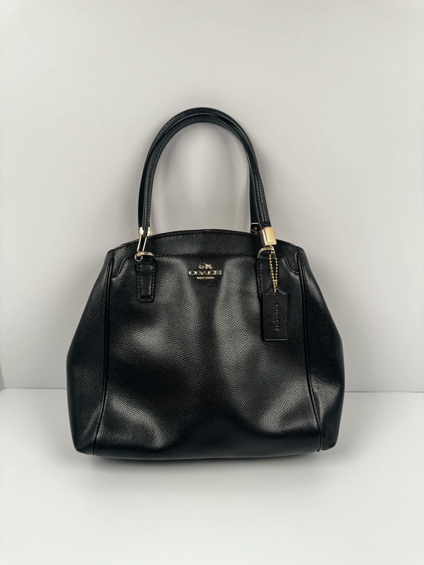 COACH Minetta Leather Shoulder Bag Black