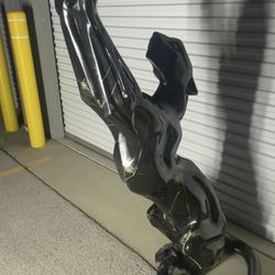 Vintage Life-Size Fiberglass Jaguar Statue – Faux Marble Finish – 5 ft Tall  Price: 700.00 (Comparable pieces listed around 2750.00)  Description : St