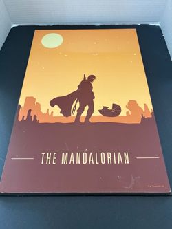 DISNEY’S THE MANDALORIAN Wood Wall Decor 13” x 19”