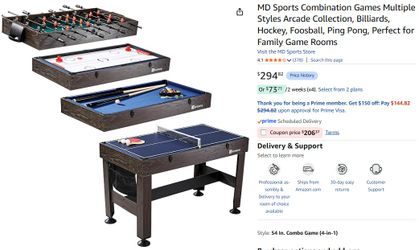 4 in 1 Foosball, Billards, Ping Pong, Hockey Table