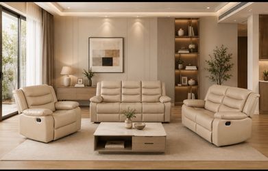 Recliner Leather 3 PC Brand new , Delivery same day