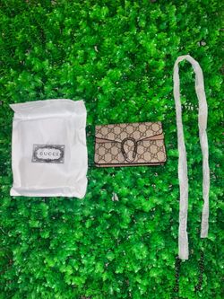 Gucci Dionysus Leather Beige Brown Shoulder Bag Silver Chain + Bag (Authentic)