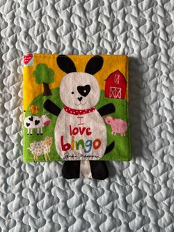 Handmade fabric book I Love Bingo
