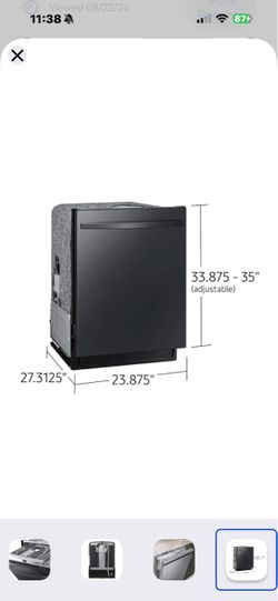 NEW SAMSUNG 3 RACK BLACK DISHWASHER WITH A 3 YEAR EXTENDED WARRANTY FULLY TRANSFERABLE 8/20/26