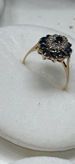 10k Gold Sapphire Diamonds