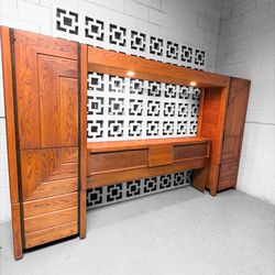 Vintage Oak Bedroom Set by Barzilay