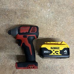 Milwaukee Impact Dewalt Battery