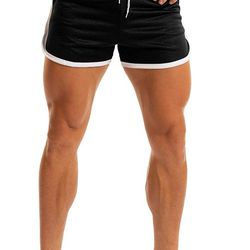 Ouber Men's Fitted Shorts Bodybuilding Workout Gym Running Tight Lifting Shorts
