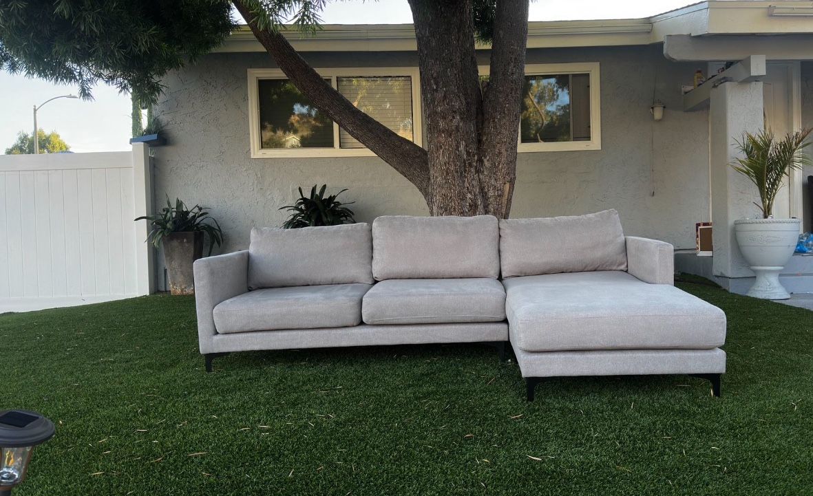 beautiful Ikea three-piece L-shaped sofa Grey