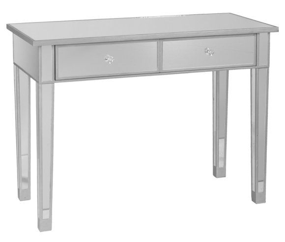 Southern Enterprise Mirage Mirrored 2-Drawer Console Table