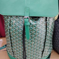 Green GoYard Book Bag