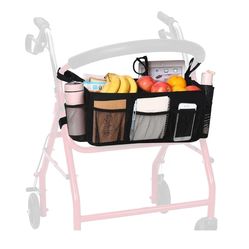 Upgraded Rollator Basket, Large Walker Accessories Bag with Multiple Pockets (Cash Only/Local Pick Up)