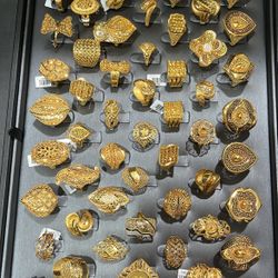 21 carat Dubai style rings REAL GOLD 