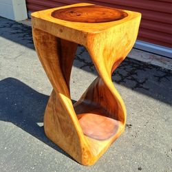 Haussmann Original Wood Twist End Table 12x12x23 in