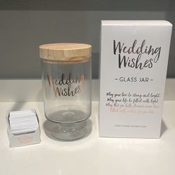 Wedding Wishes Glass Jar & Cards set