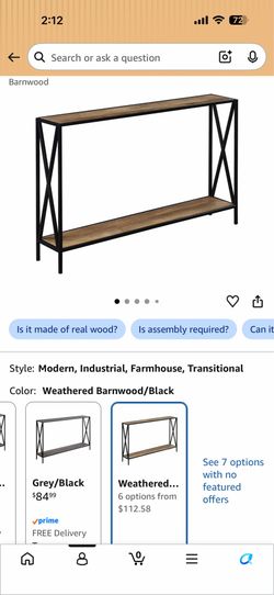 Console table