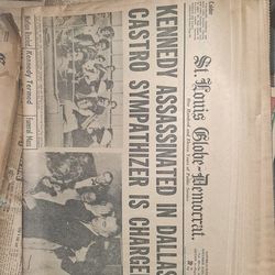 Newspapers From Kennedys Assassination