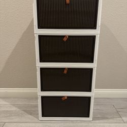 4 Tier Stackable Plastic Storage 23QT - No Wheels