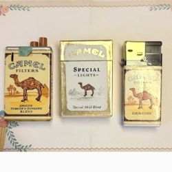 New 3 Pack Vintage Camel Lighters Bundle